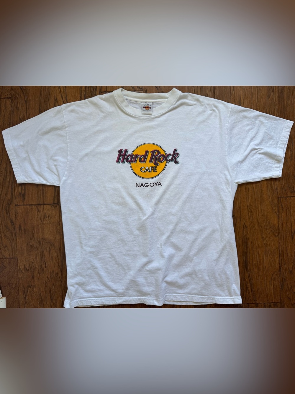 Vintage Hard Rock Cafe Nagoya Japan T Shirt XXL White 100% Cotton 90s